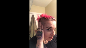 Viking Queen head shave