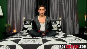 Adorable pierced and tattooed solo twinkie stuffs his ass