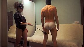Naughty Hotwife Whipped Her Cuckold Husband And Gave A Blowjob
