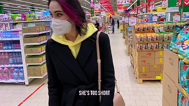 Real Risky Sex in Man's Toilet - Public Agent PickUp Student in Walmart to Quick Fuck / Kisscat