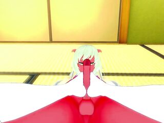 Giving Shemale hentai Scanty Daemon from Panty and Stocking A Footjob!
