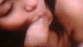 Beautiful brunette Mexican milf girlfriend sucking dick on POV clip