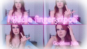 Middle finger ripoff