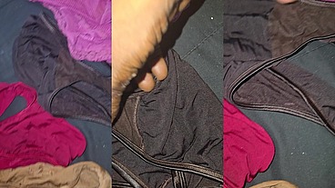Pre Cum On Wife Pussy Stain Panties