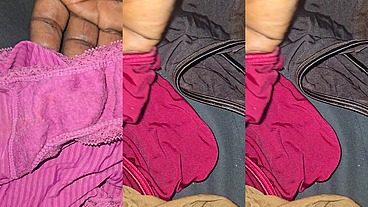 Pre Cum On Wife Pussy Stain Panties