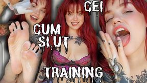 Your Cum Slut Training Starts NOW! - CEI - Ginger Rae - cum eating instructions - cum eating encouragement - cum play - humiliation - femdom