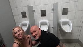 Cucki Has to Watch: Sirenasweet Lets Herself Be Bottled in the Men's Toilet by Egon Kowalski!