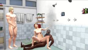 cammy s hot gym shower after hard training (gone sexual)
