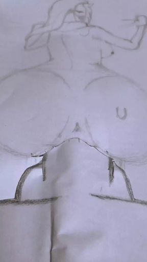 Cute big ass art girl fucked in doggystyle by huge bbc dick
