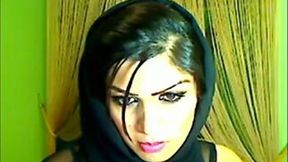 Wicked and sexy Pakistani babe on webcam shows her pink panties