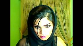 Wicked and sexy Pakistani babe on webcam shows her pink panties