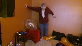Old Daddy`s American-Style Fuck Fest: Cumshots, Cumming, & Balloon Popping!