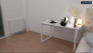 Skinny European beauty Luna Evans gets her first anal training