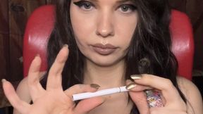 No talking, just lose yourself in my cigarette