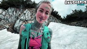 Mountainside Fuck Facial Cumshot in the Wild