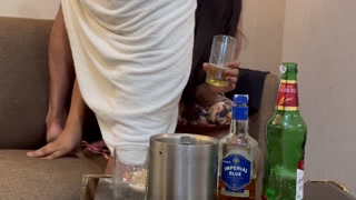 Boyfriend drink and love my hot body