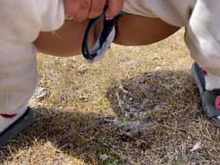 A compilation of public pissing and creampies in nature! Road tour! POV! FREE!