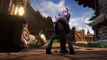 Draenei Grinding on a Pole in broad Daylight - Warcraft Porn Parody