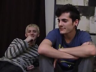 Virgin Fucks His Friend. Gay4pay Bareback Threesome