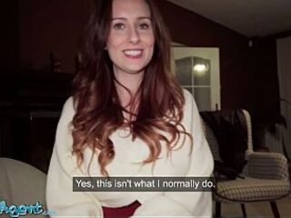 Public Agent - Large Breasts British teacher Erin Moore POV oral-job and creampie from thick dick stranger