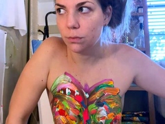 Hot brunette from squirt masturbating on webcam