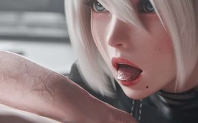 2b Nier Automata Blowjob &amp; Town Cowgirl Fuck - Creamy Pussy &amp; Creampie Ending 3D Animation