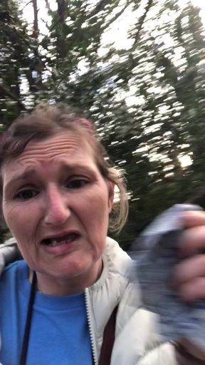 Squatting Outside to Do a Huge Powerful Piss