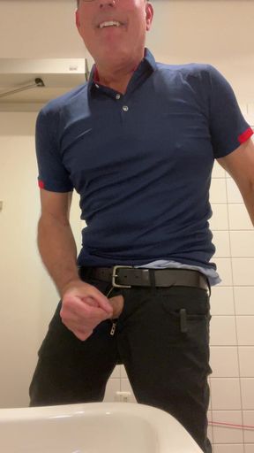 I Got Horny so I Jerked-off in the Public Restroom