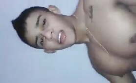 Cute well hung young latin guy fucks a shemale