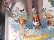 Painting a picture on my cute feet