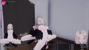 Exhibitionist anime girl wanks in public - 3D Hentai PC Game