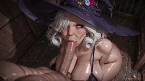 wicked witch gets creamed: gilf s blowjob leads to a hardcore fucking in the woods - [ai]