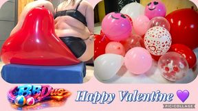 24 Valentine Balloons Squashed by 230KG!