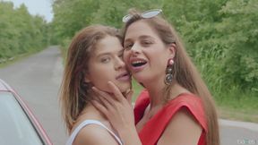 Milf's Car Heat Ignites a Threesome Affair