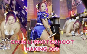 Chubby Girl Chun-li Photoshoot Making of Thick Curves Cosplay Behind Scenes