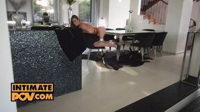 POV: Alexis Crystal's ass-loving babe pumps cock and finishes strong