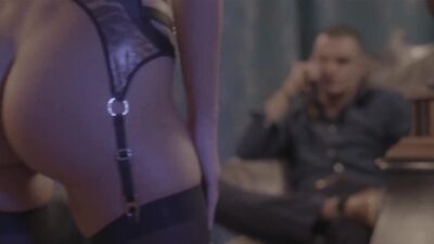 Eveline Dellai prepares her butthole for arrival of a huge penis