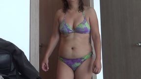 I Love Showing off on the Beach so My Stepson Can Jerk off and Cum in Front of Me