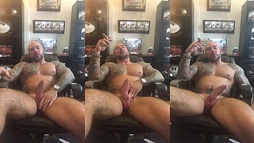 Jason Collins cigar smoking with a raging hard-on!