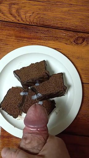 chocolate cake with cum
