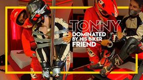 Tonny Dominated by his Biker Friend (1080p) Gay Bondage - Gay Domination - Biker - Handcuffs - Boots - Duct Tape - Helmet - BDSM