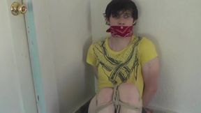 Twink hogtied, gagged and tickled 3