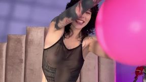 inflating my giant balloon