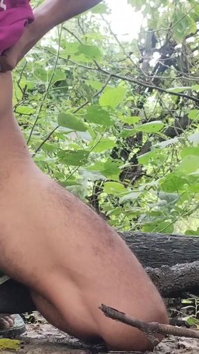 Spectacular moment from &quot;Boy masturbating in the ,forest outside the house Cum spray from cock Desi village boy big black&quot;