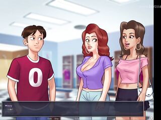 I inadvertently hit on bigtits blond cheerleader in a college shower. Will I get a boner??? (Summertime Saga - Roxy 1)