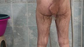 Shower in bathroom my stepdad