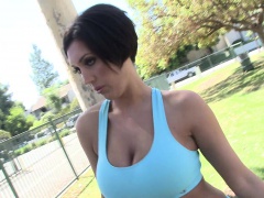 Buxom brunette mom Dylan Ryder has a tattooed guy fulfilling her needs