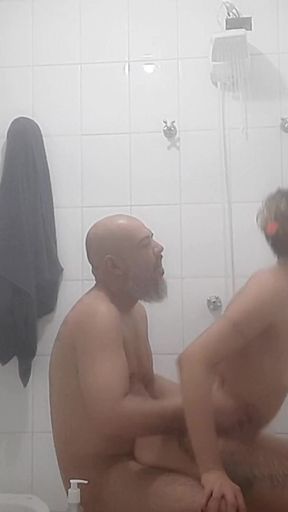 Unforgettable moment from &quot;Real sex of an amateur couple in the bathroom&quot;