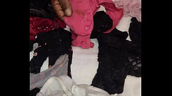 Put Granny Piss Smelling Panty On My Face &amp_ Jacked Off On The Rest Of Her Dirty Panties