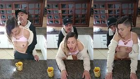 my stepfather loves to surprise me.